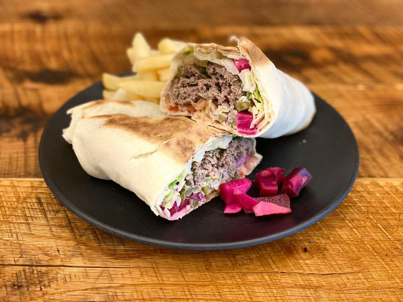 Spicy Chicken Kufta Kabob Sandwich