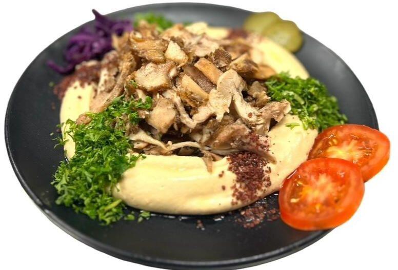 Shawarma Over Hummus